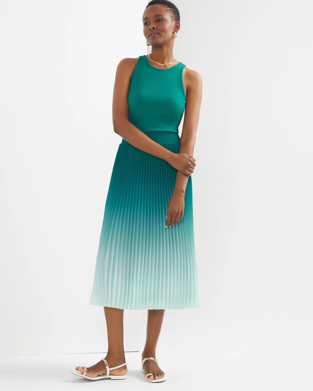 Ombre Midi Skirt White House Black Market